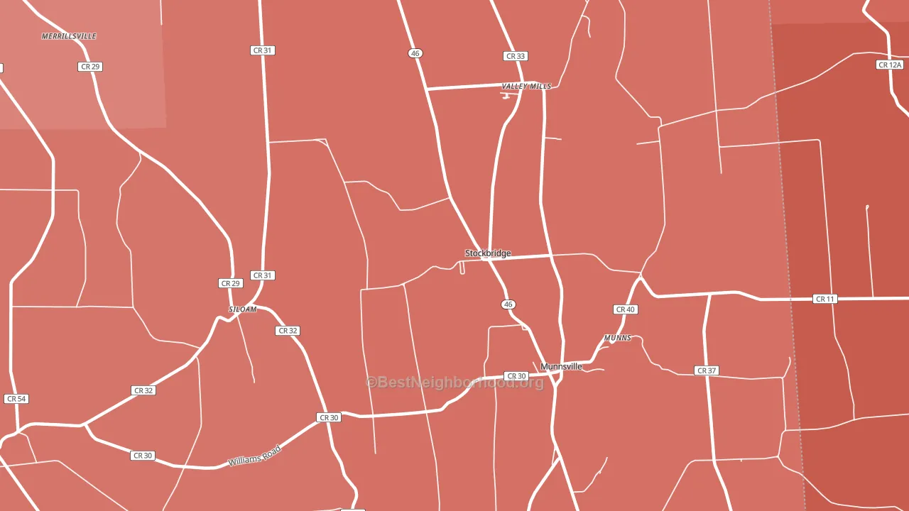 Stockbridge, NY block-group political-lean map