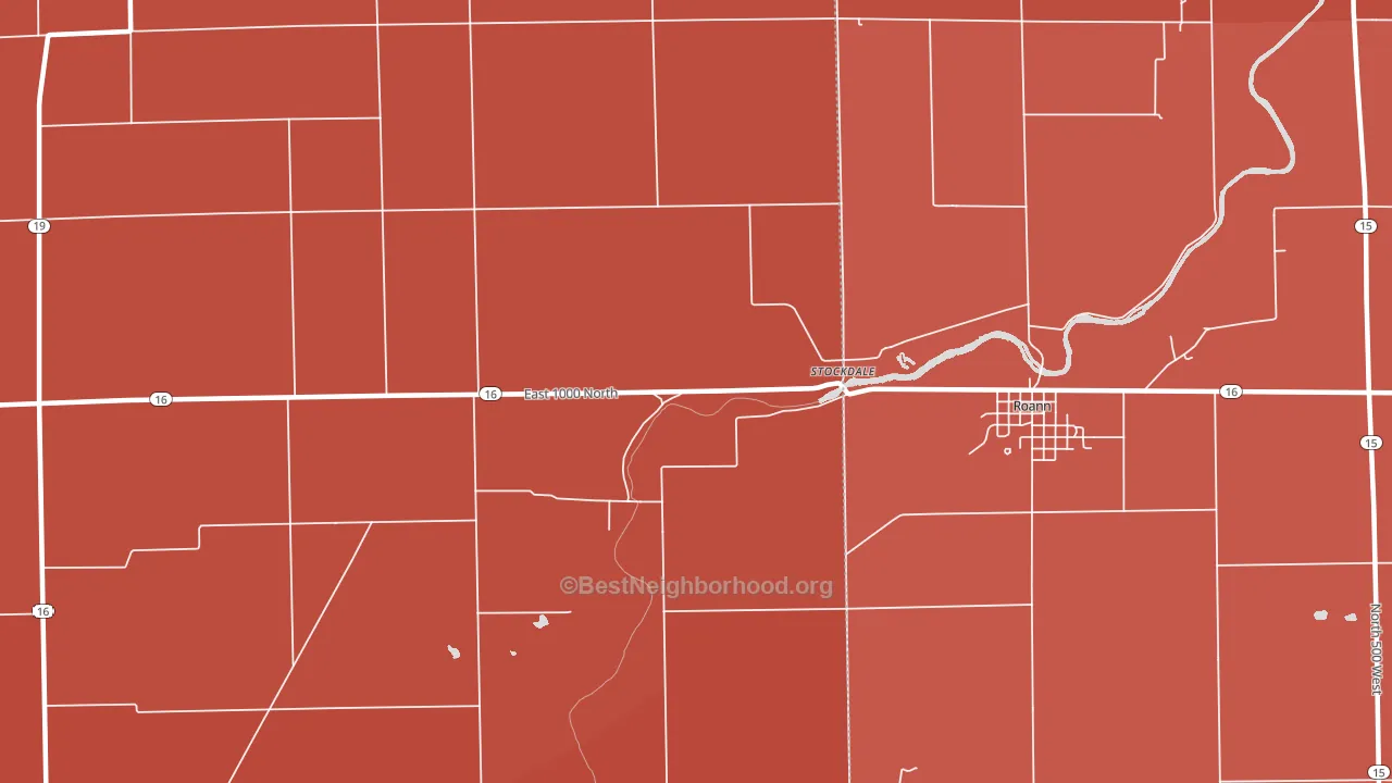 Stockdale, IN block-group political-lean map