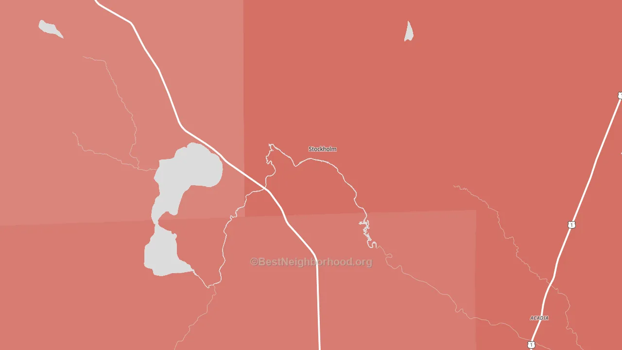 Stockholm, ME block-group political-lean map