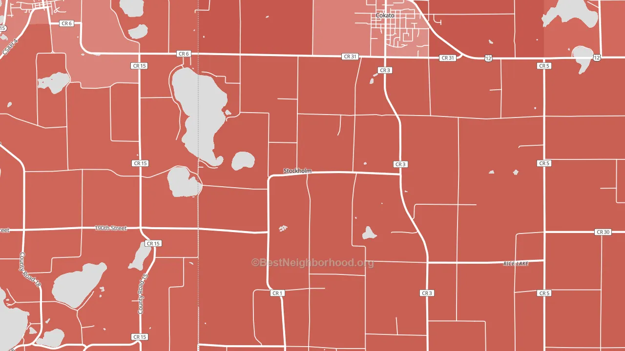 Stockholm, MN block-group political-lean map