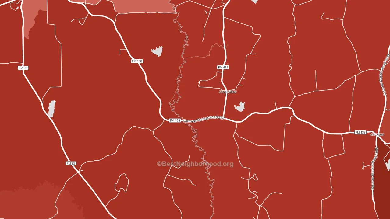 Stockman, TX block-group political-lean map
