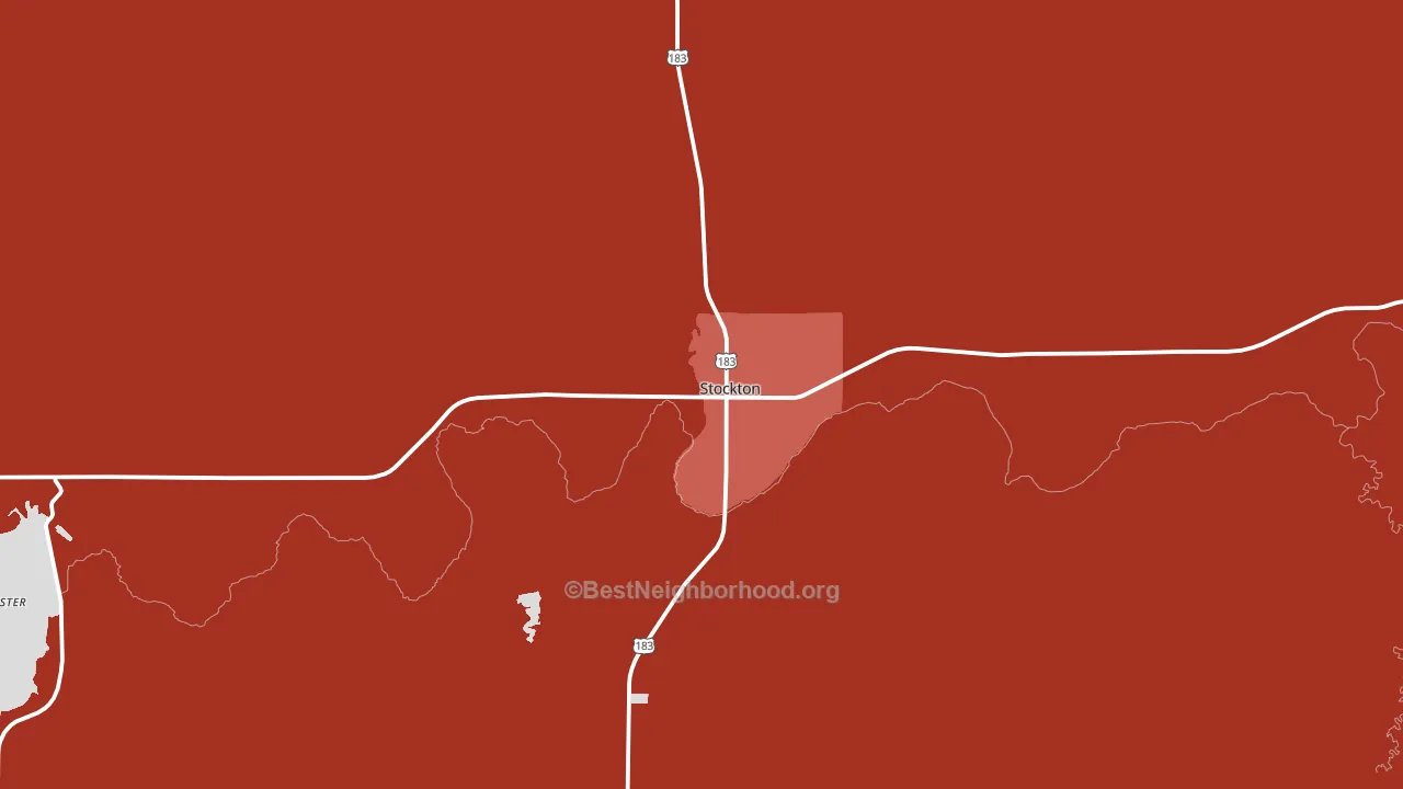 Stockton, KS block-group political-lean map