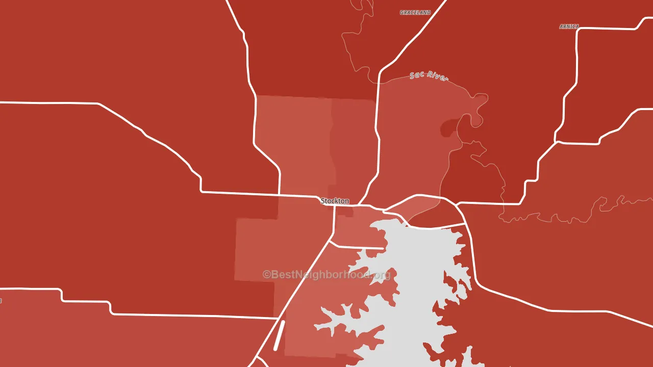 Stockton, MO block-group political-lean map