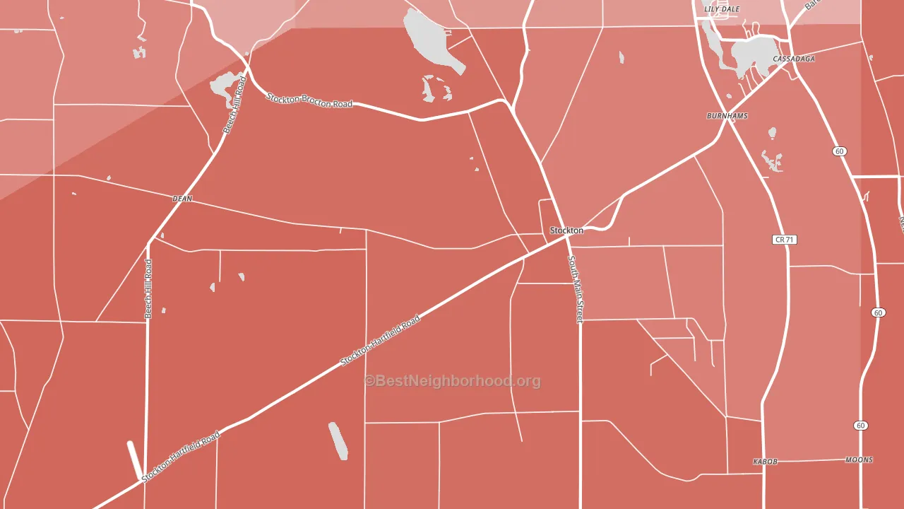 Stockton, NY block-group political-lean map