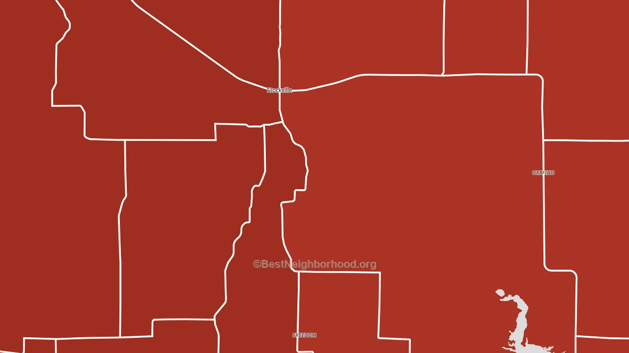 Stockville, NE block-group political-lean map