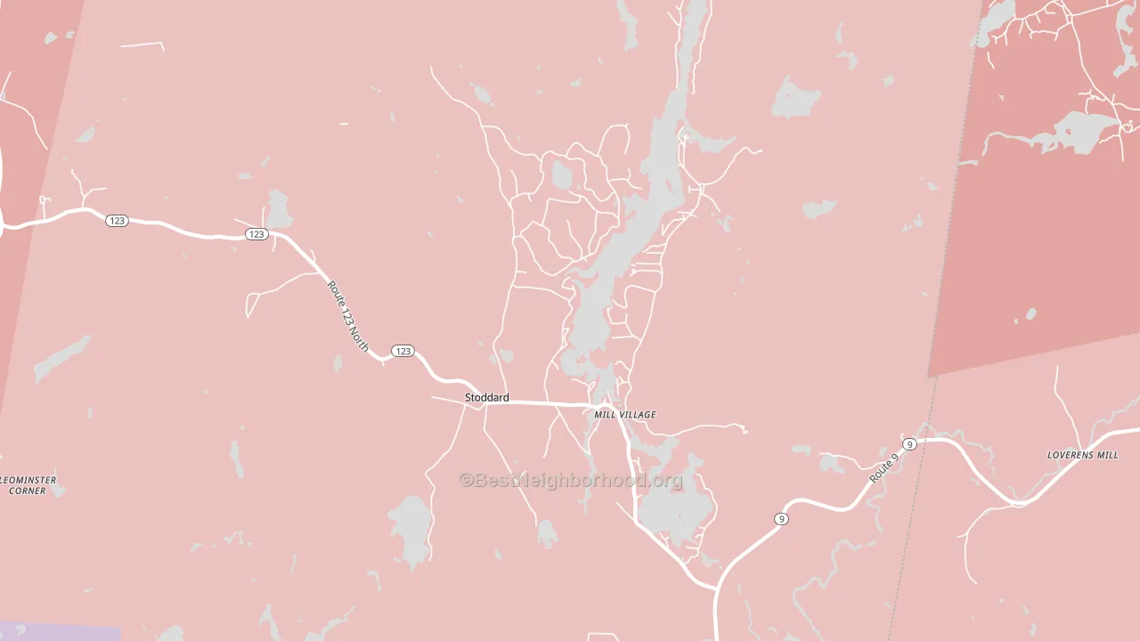 Stoddard, NH block-group political-lean map