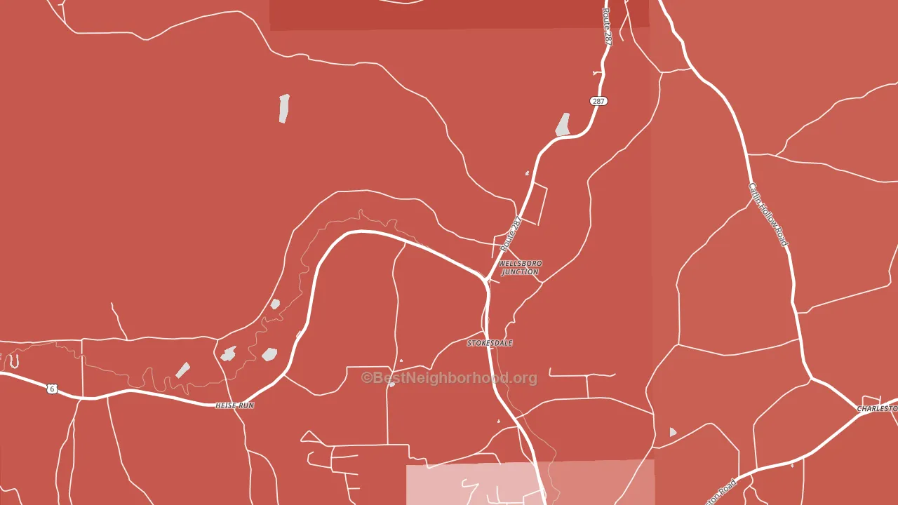 Stokesdale, PA block-group political-lean map