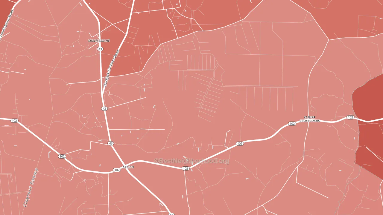 Stokestown, NC block-group political-lean map