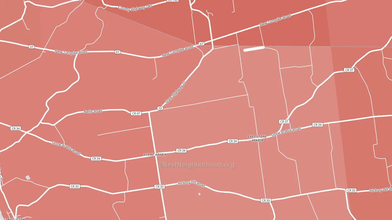 Stone Arabia, NY block-group political-lean map