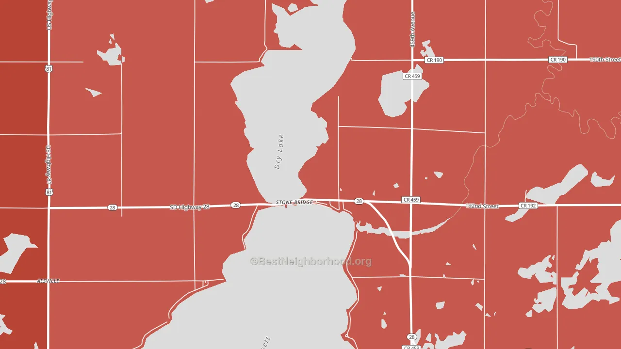 Stone Bridge, SD block-group political-lean map