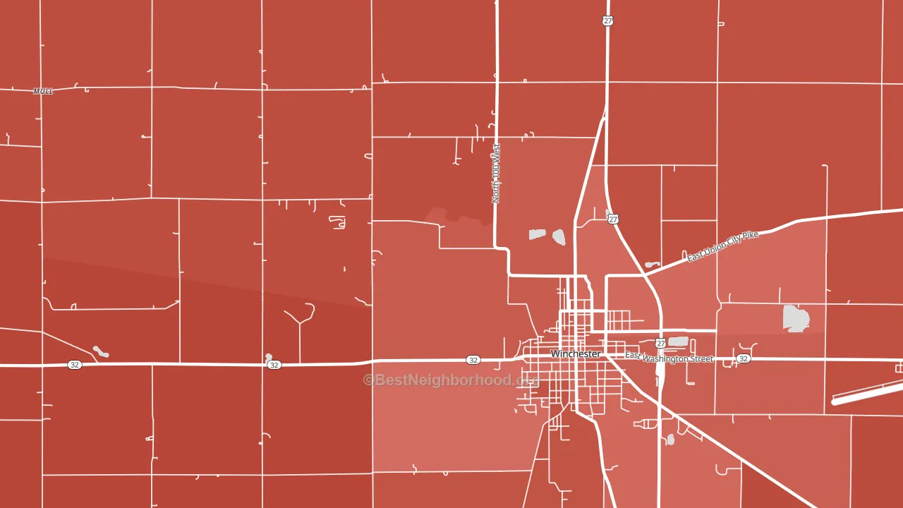 Stone, IN block-group political-lean map