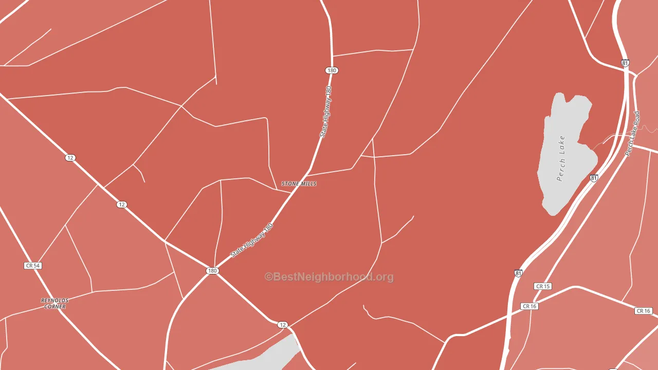 Stone Mills, NY block-group political-lean map