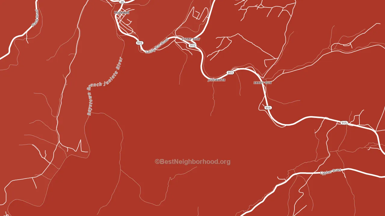 Stone Row, PA block-group political-lean map