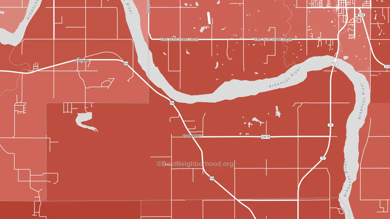Stonebluff, OK block-group political-lean map