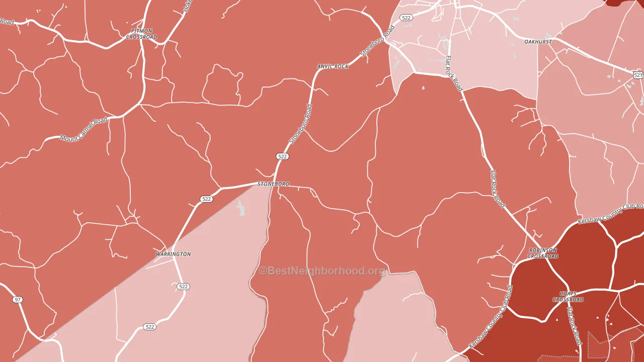Stoneboro, SC block-group political-lean map