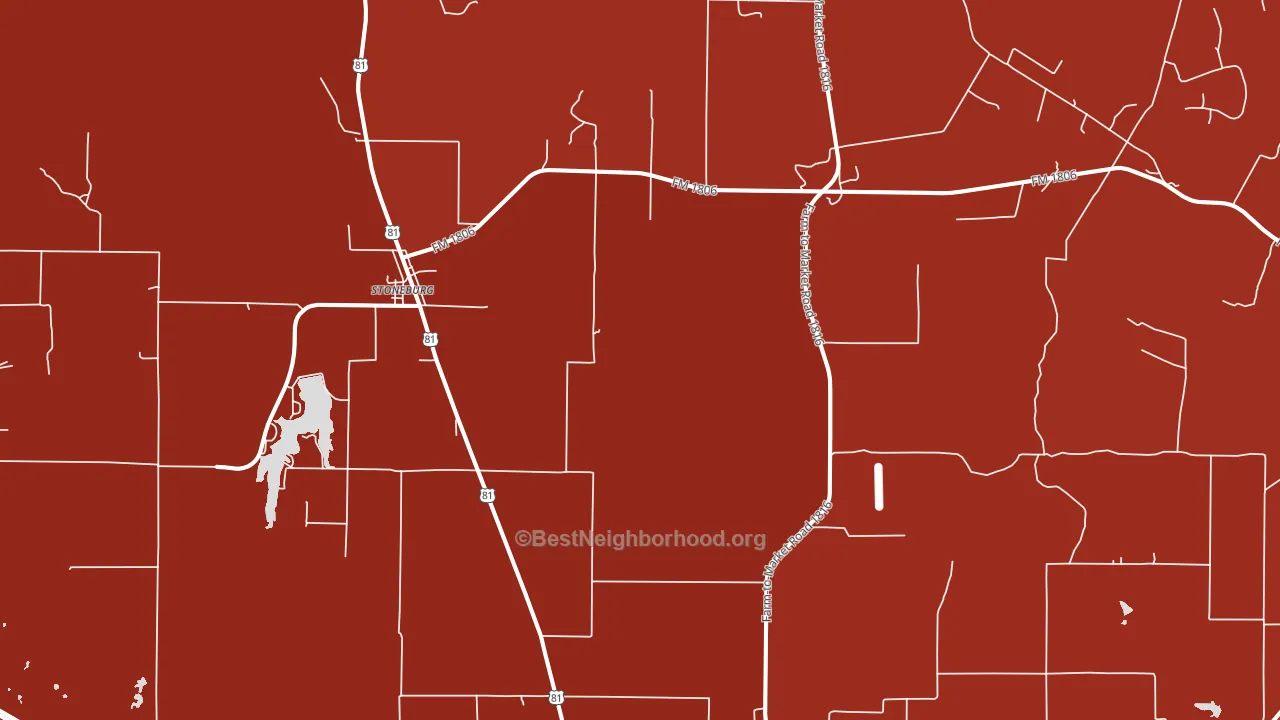 Stoneburg, TX block-group political-lean map
