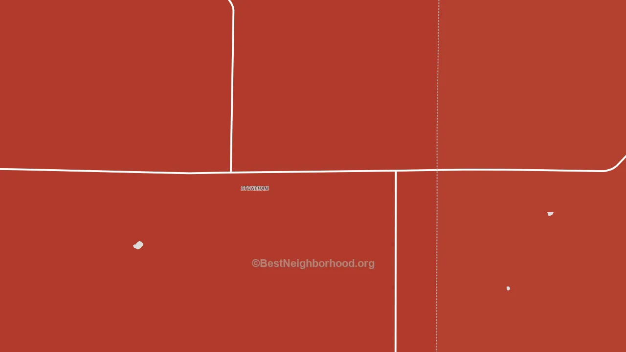 Stoneham, CO block-group political-lean map