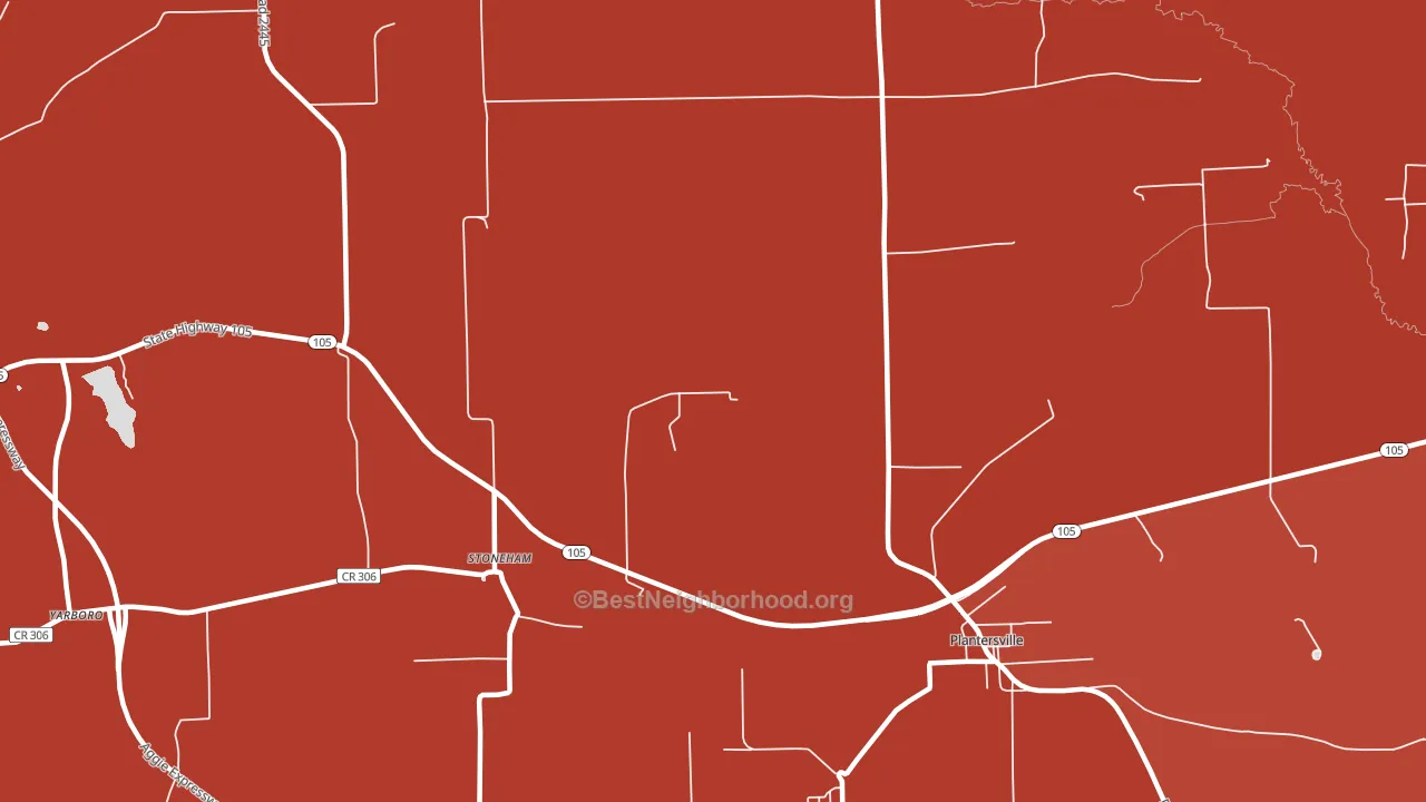 Stoneham, TX block-group political-lean map