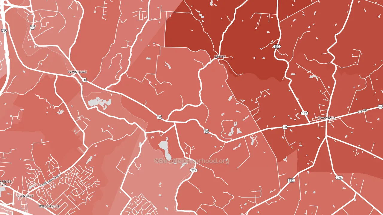 Stonelick, OH block-group political-lean map