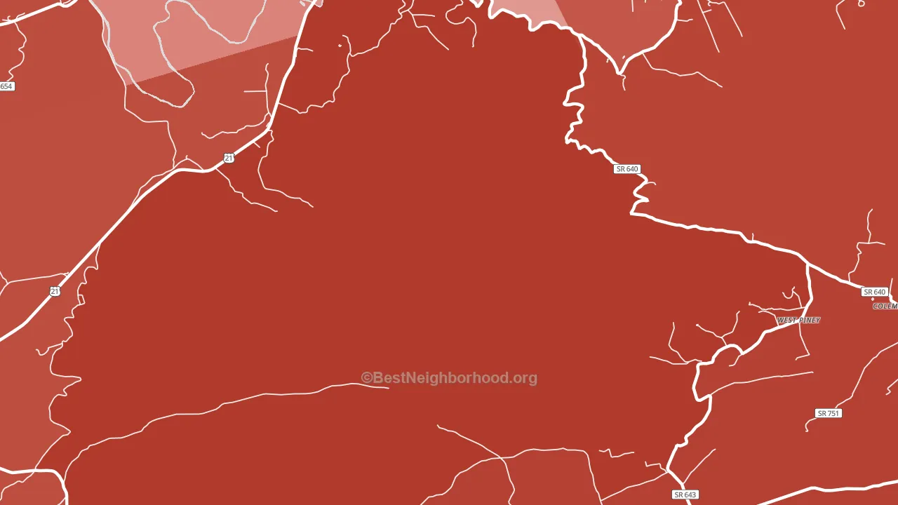 Stones Mill, VA block-group political-lean map