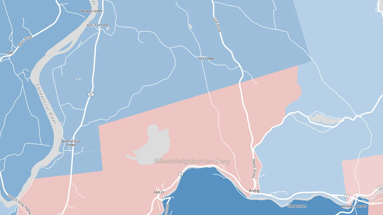 Stoneville, MA block-group political-lean map