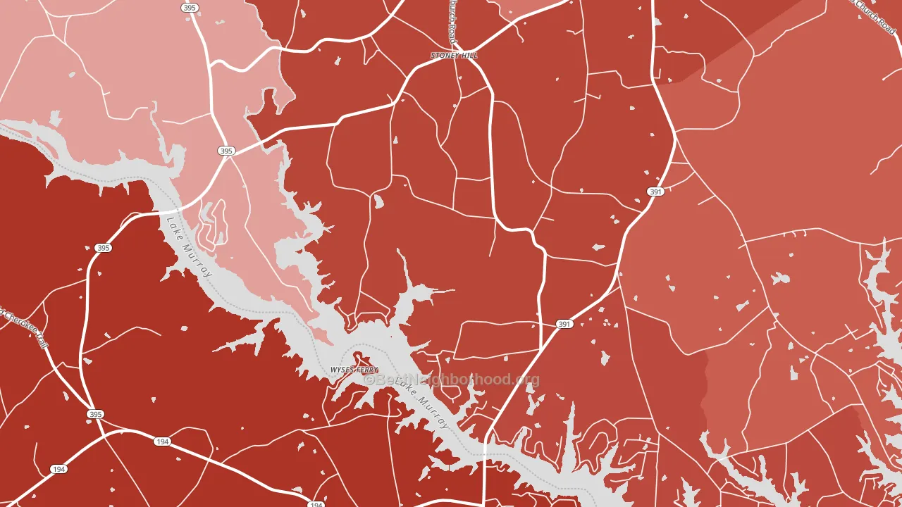 Stoney Hill, SC block-group political-lean map