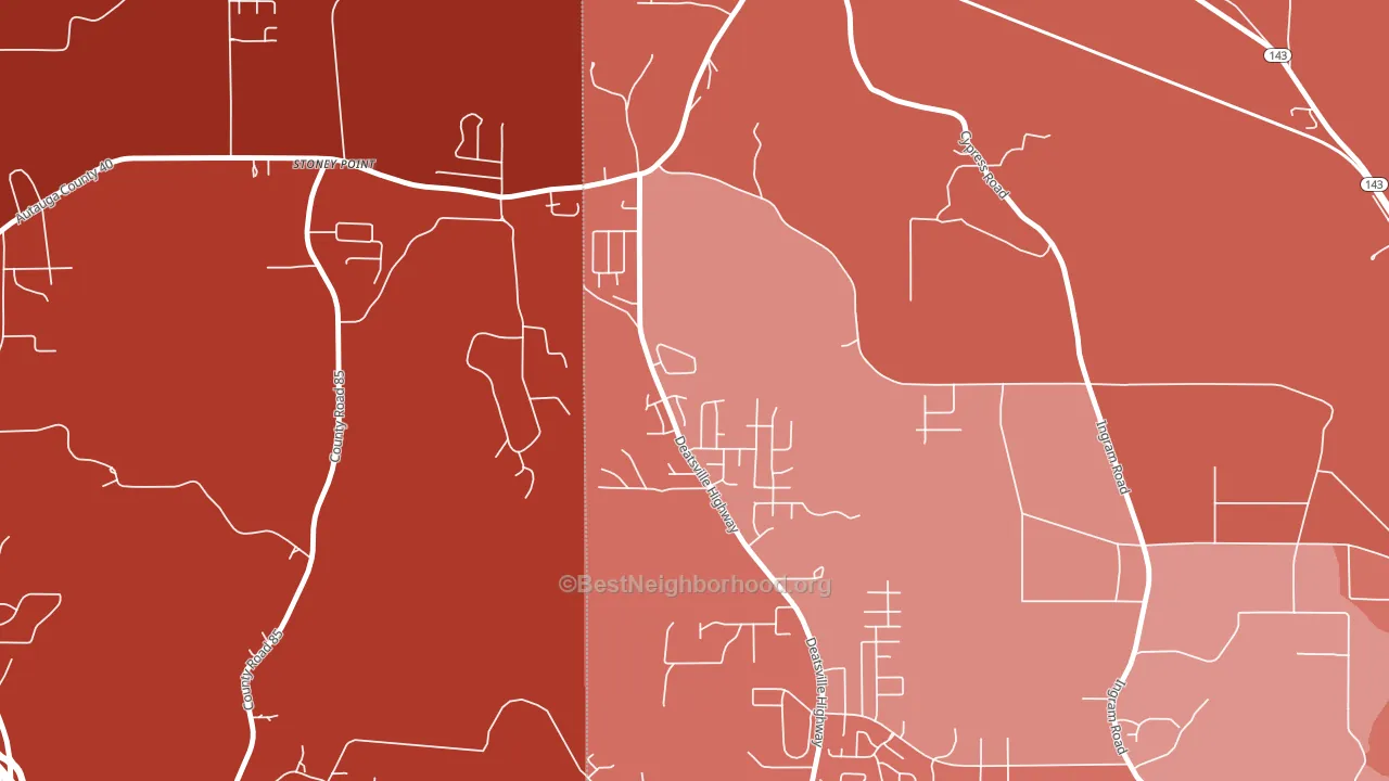 Stoney Point, AL block-group political-lean map