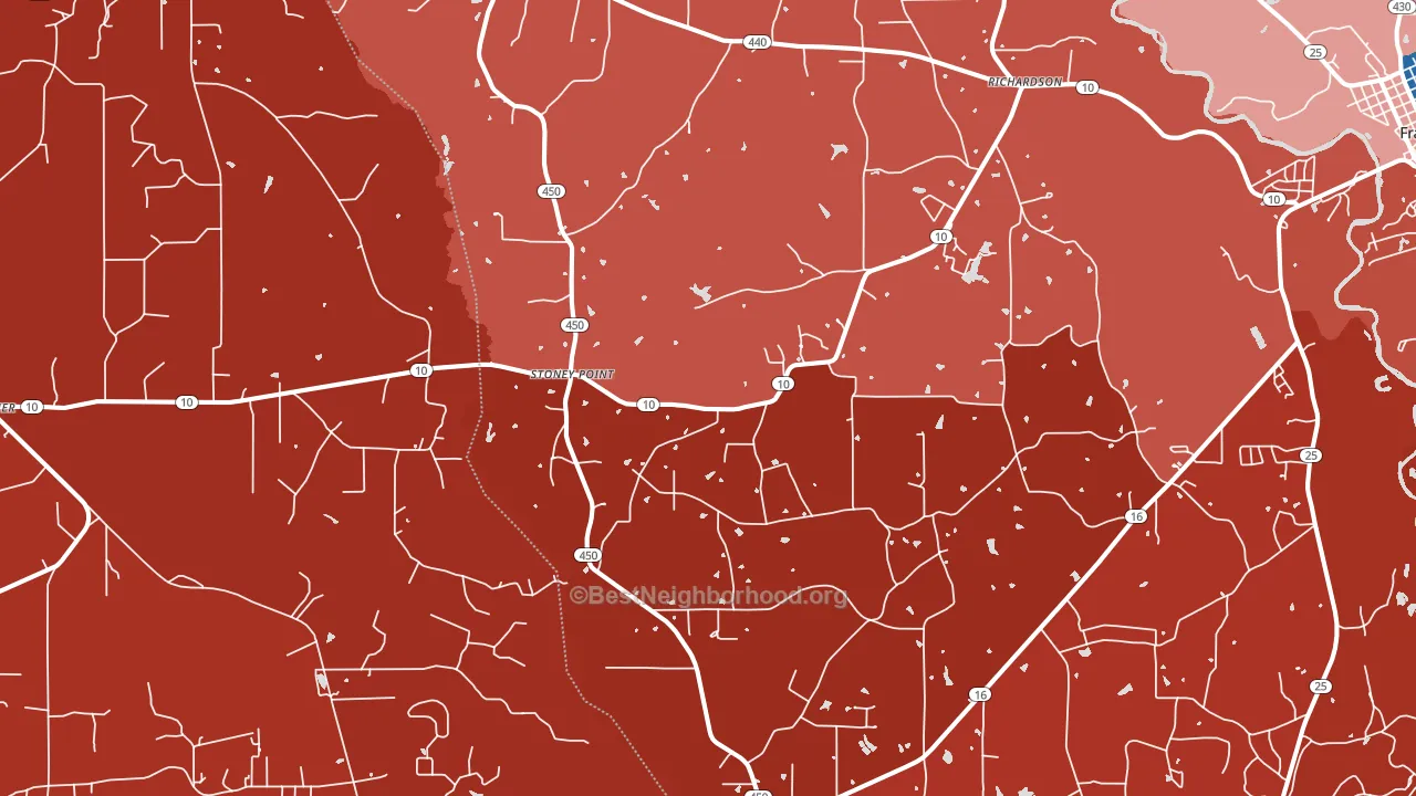 Stoney Point, LA block-group political-lean map