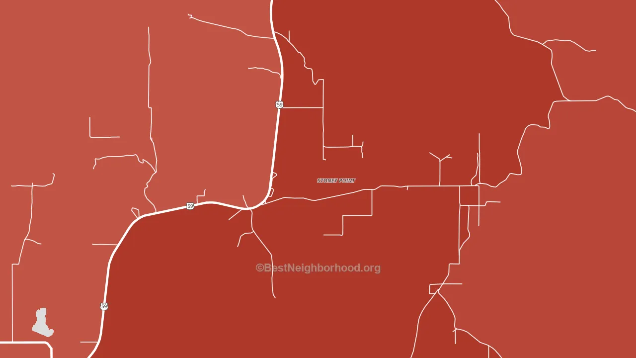 Stoney Point, OK block-group political-lean map