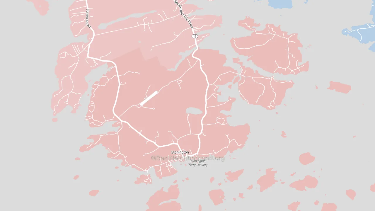 Stonington, ME block-group political-lean map