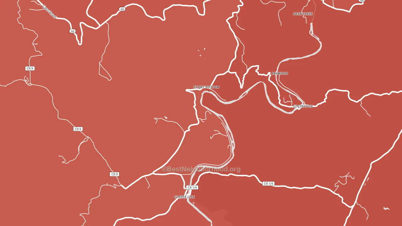 Stony Bottom, WV block-group political-lean map