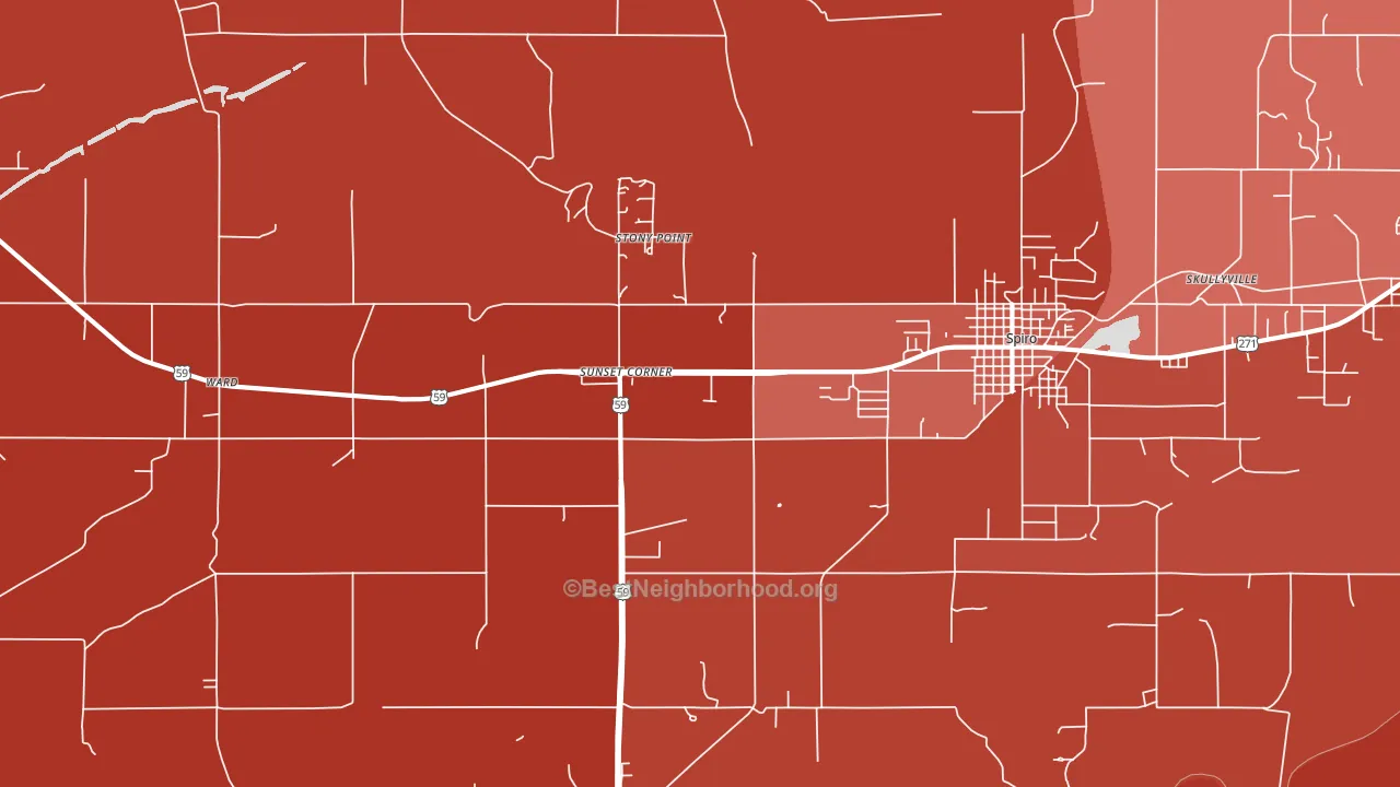 Stony Point, OK block-group political-lean map