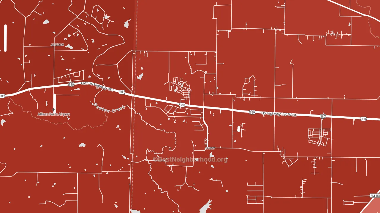 Stony, TX block-group political-lean map