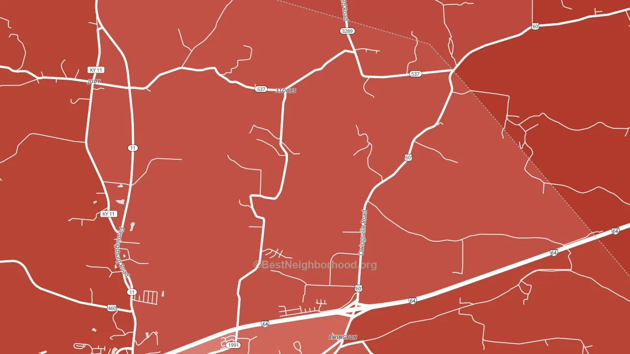 Stoops, KY block-group political-lean map