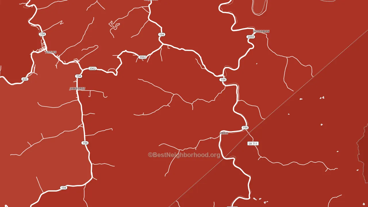 Stopover, KY block-group political-lean map