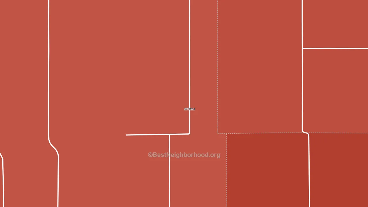 Storla, SD block-group political-lean map