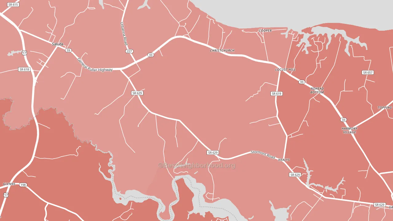 Stormont, VA block-group political-lean map