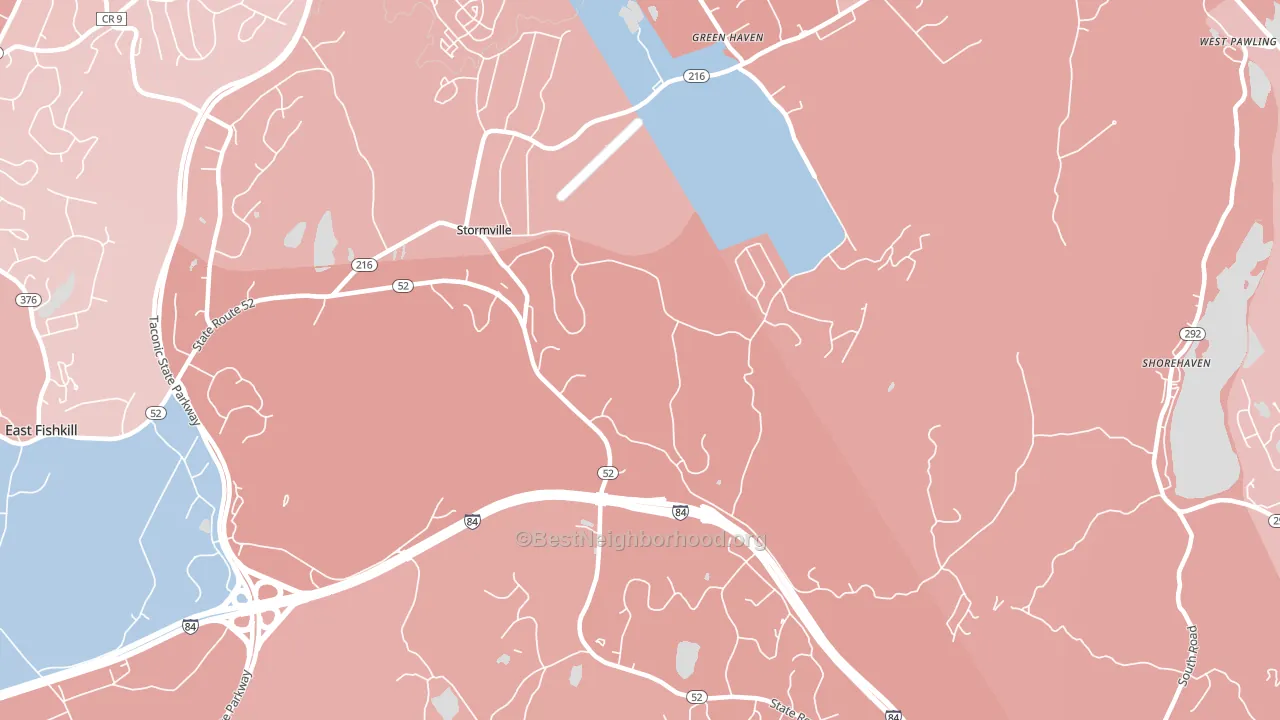 Stormville, NY block-group political-lean map