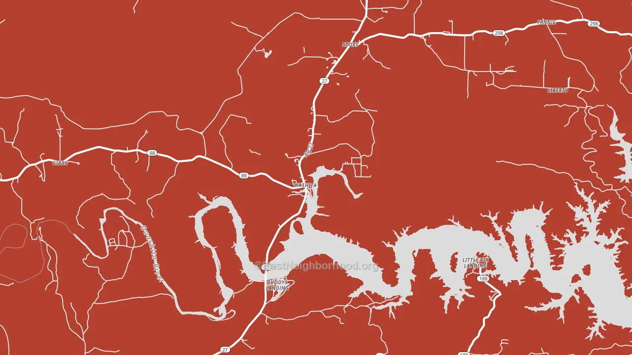Story, AR block-group political-lean map