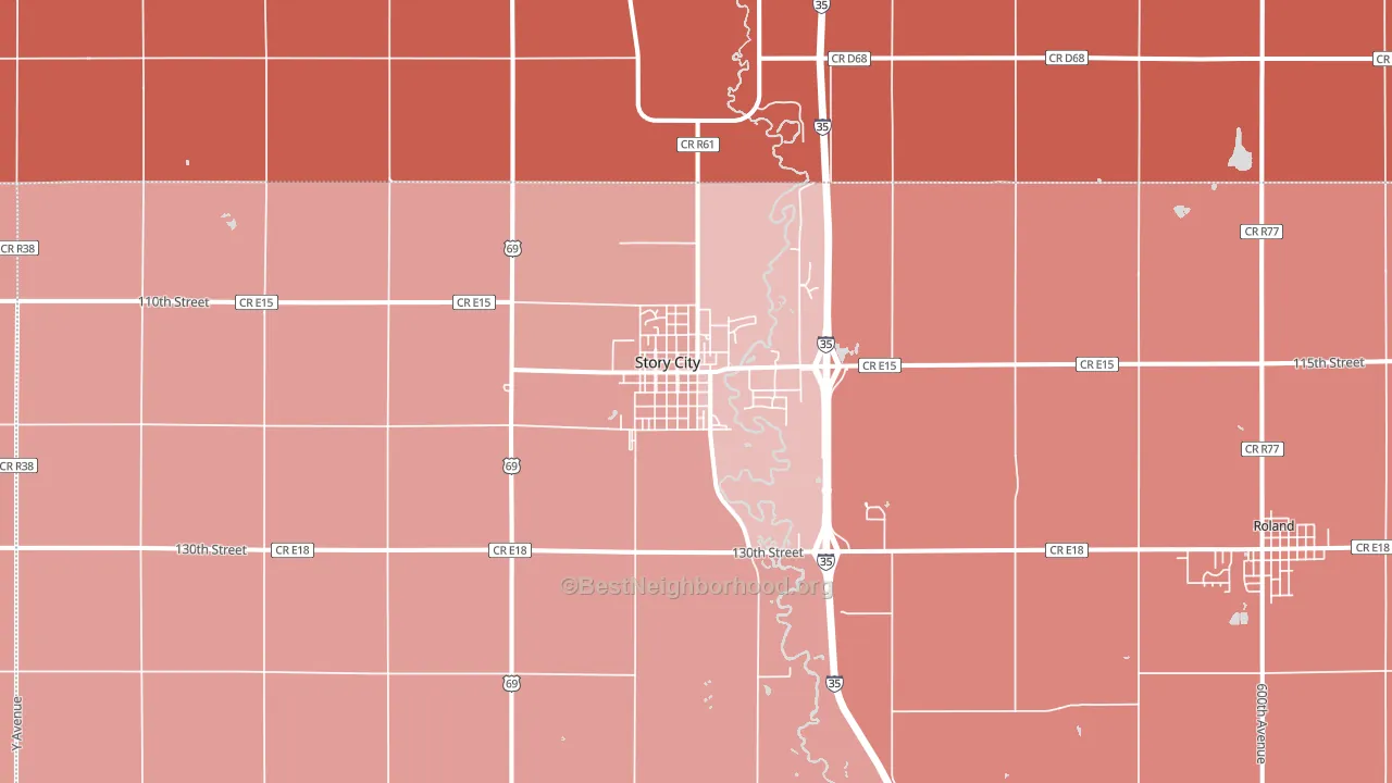 Story City, IA block-group political-lean map