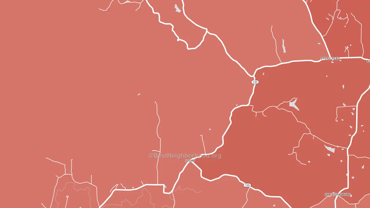Story, IN block-group political-lean map