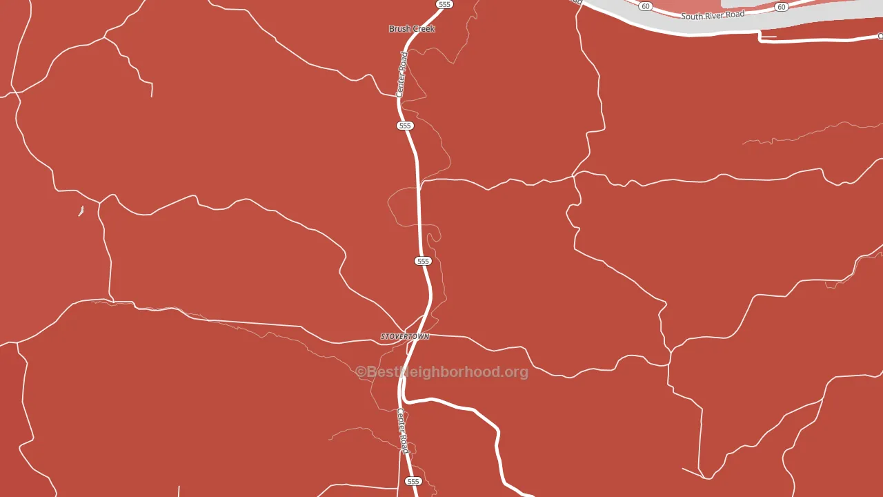 Stovertown, OH block-group political-lean map