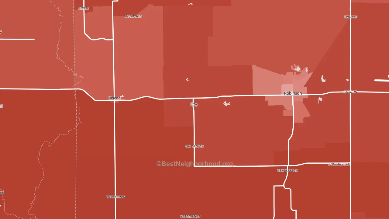 Stoy, IL block-group political-lean map