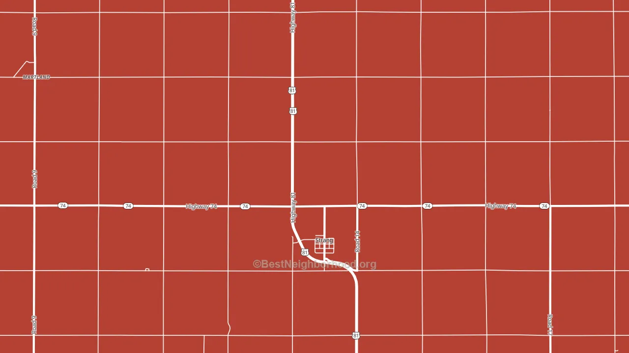 Strang, NE block-group political-lean map