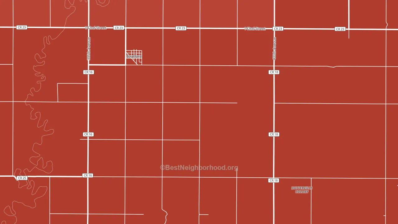 Stratford, SD block-group political-lean map