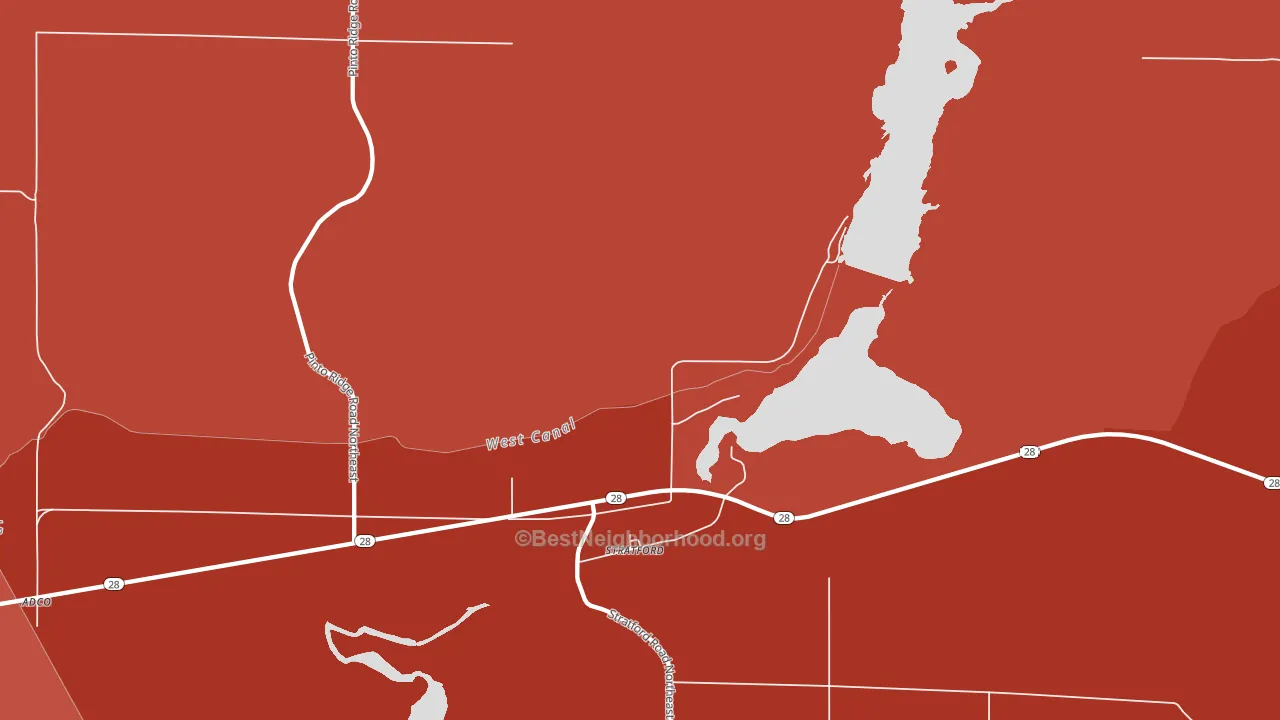 Stratford, WA block-group political-lean map