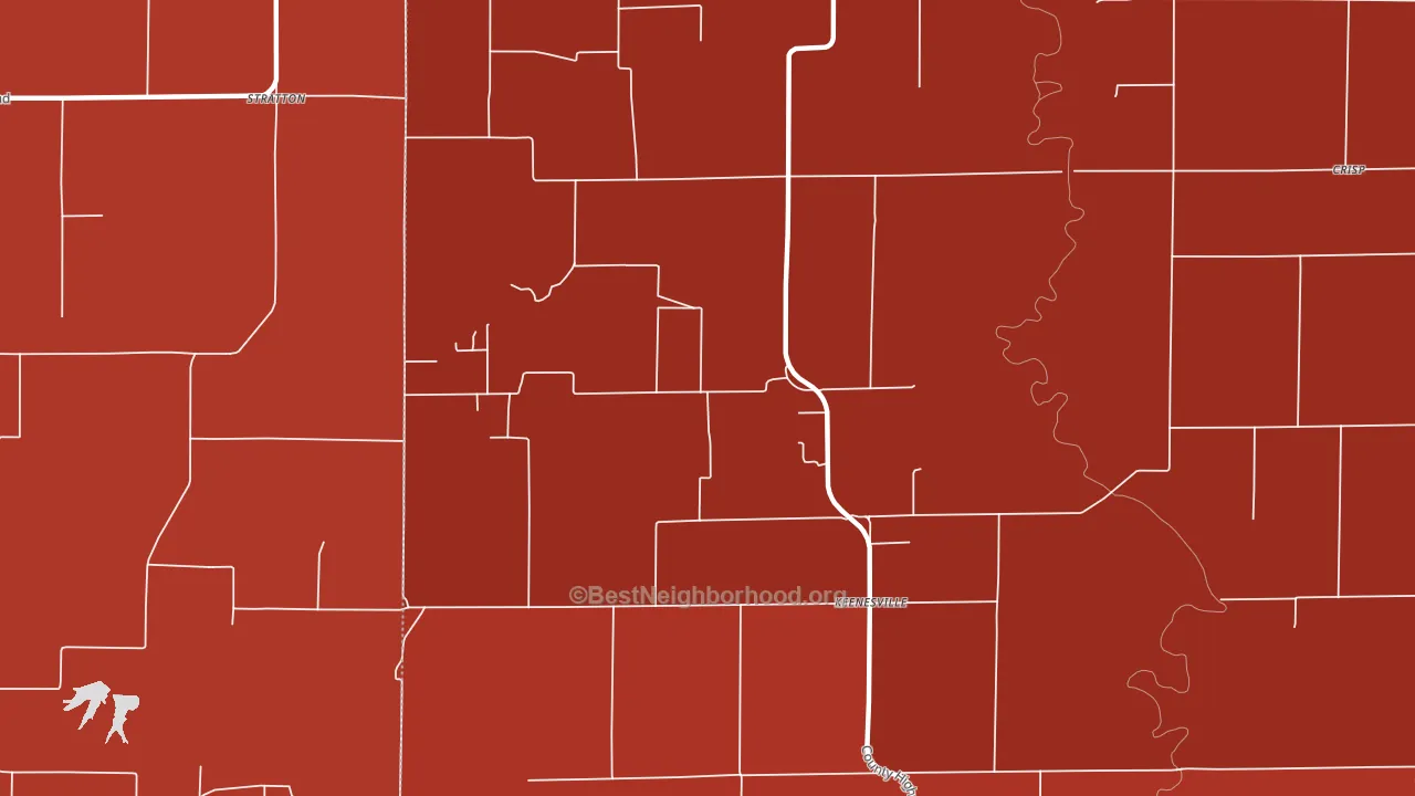 Stratton, IL block-group political-lean map