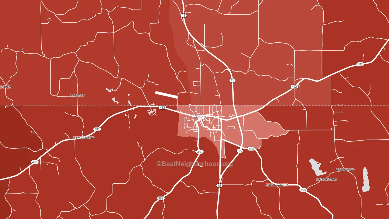Stratton, MS block-group political-lean map