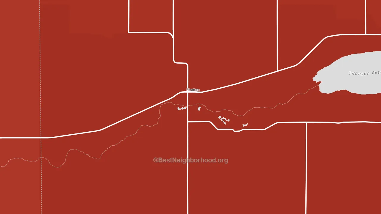 Stratton, NE block-group political-lean map