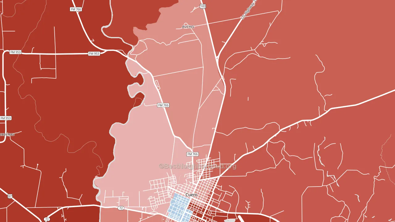 Stratton, TX block-group political-lean map
